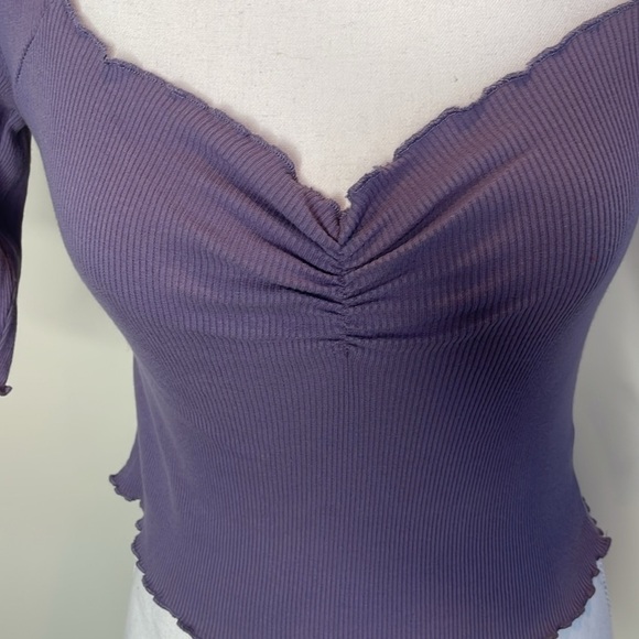 Wild Fable Women's Light Purple Ribbed Solid Top. EUC. Festival. XS - Picture 2 of 8